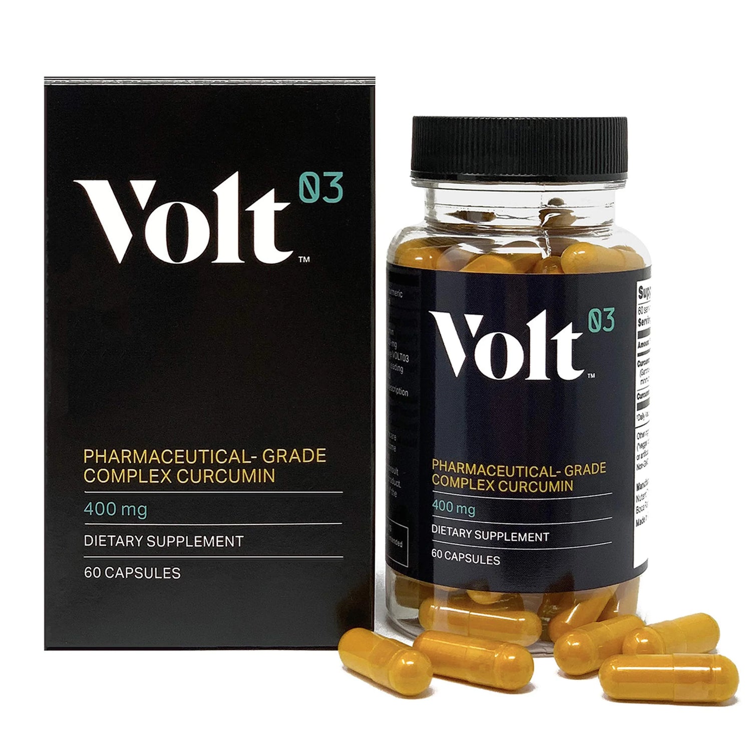Pharmaceutical-Grade Turmeric Curcumin Capsules | Turmeric Capsules and Curcumin Supplements for Immune Support | Natural Joint Support Turmeric Herbal Supplements 400 Mg