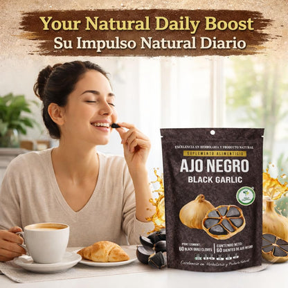 Ajo Negro (Black Garlic) - 60 Whole Cloves - 100% Natural Superfood Dietary Supplement - High in Antioxidants & S-Allylcysteine - Ready to Eat or for Recipes - Vegan, Non-Gmo - Authentic by