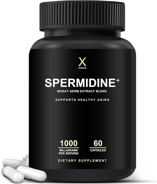 Spermidine+ (USA Third Party Tested) - Spermidine-Rich Wheat Germ Extract & Zinc to Activate Cellular Renewal - Non-Gmo, Spermidine Capsules - Supports Healthy Aging - Spermidine Supplement