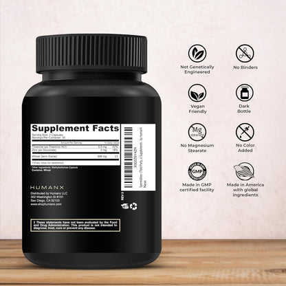 Spermidine+ (USA Third Party Tested) - Spermidine-Rich Wheat Germ Extract & Zinc to Activate Cellular Renewal - Non-Gmo, Spermidine Capsules - Supports Healthy Aging - Spermidine Supplement
